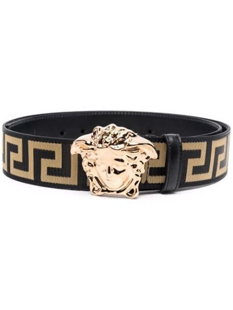 versace vintage logo leather belt|farfetch versace belt for men.